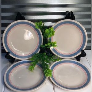 Corelle Colonial Blue Bread Plates Set of 4 VTG Corelle Lunch